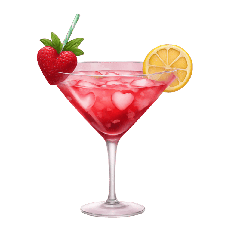 genmoji: Valentine's Day cocktail