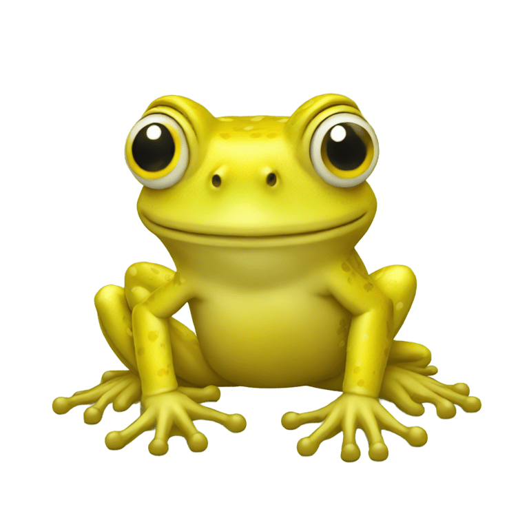 genmoji : a banana frog yellow