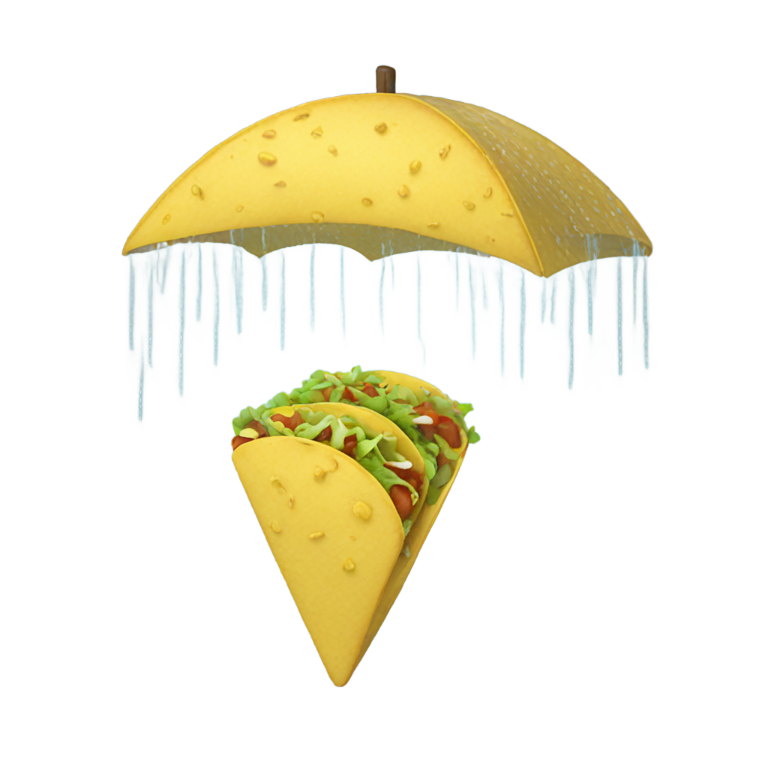 genmoji: Raining tacos