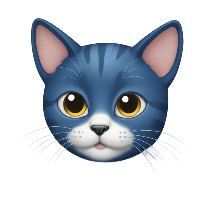 genmoji : navy blue cat