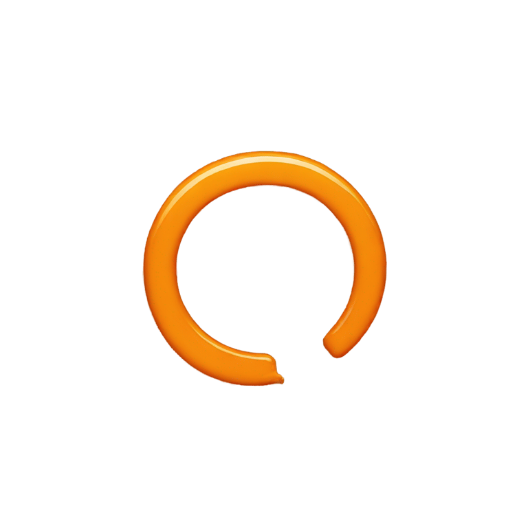 genmoji: Letter o made of orange paint