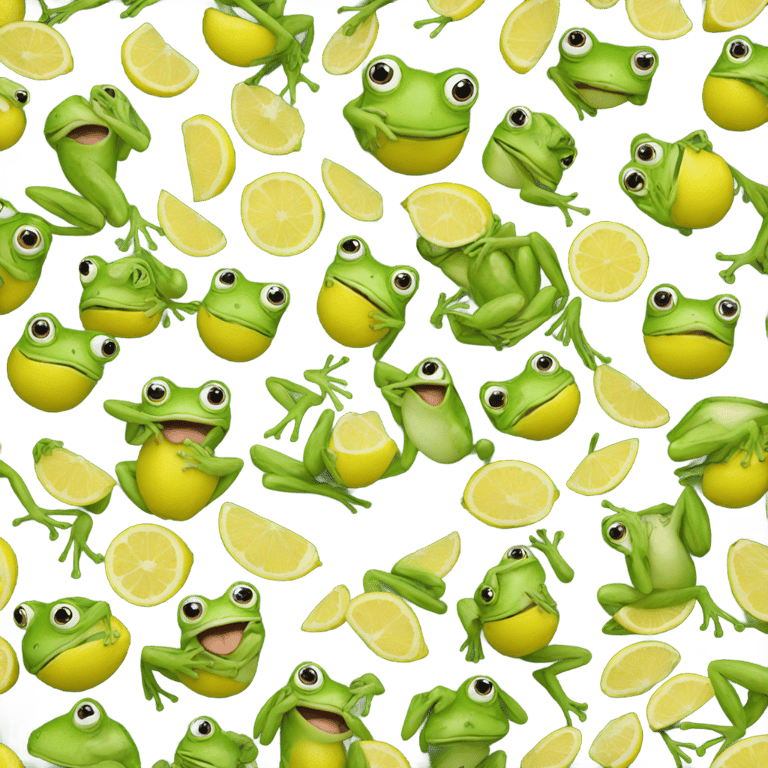 genmoji: Frog made of lemons