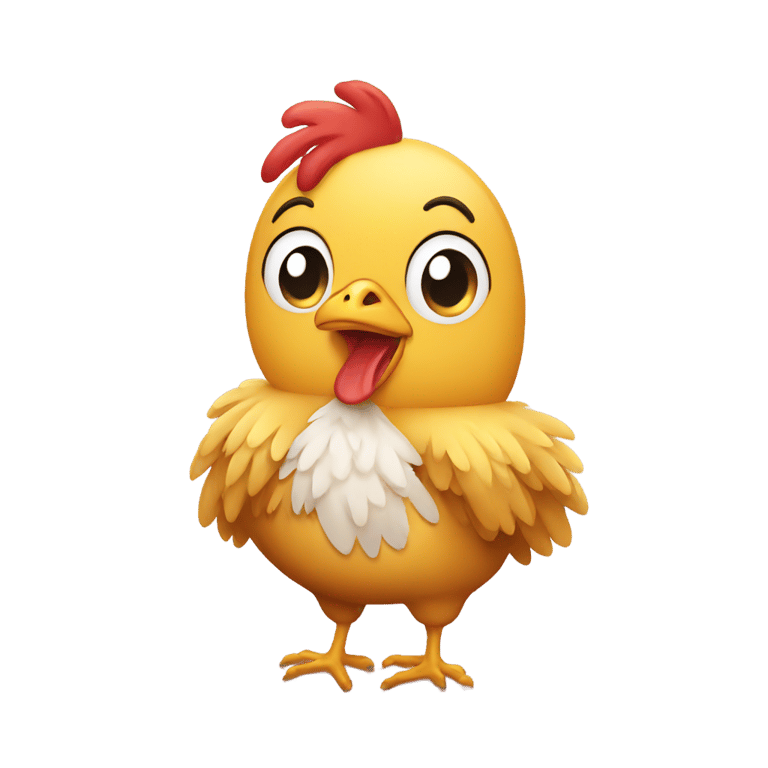 genmoji: Chicken wearing hoodie