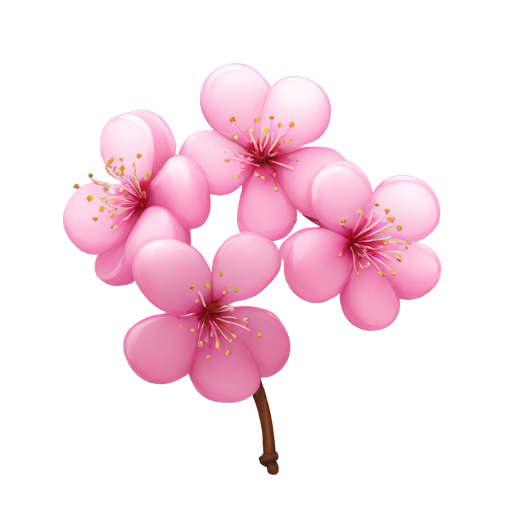 絵文字：バルーン：ピンクの桜