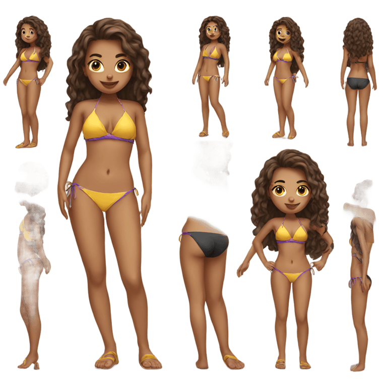 genmoji : girl in a bikini