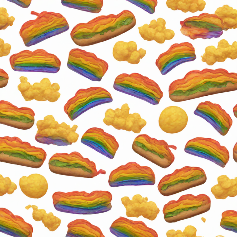 genmoji: Rainbow grilling