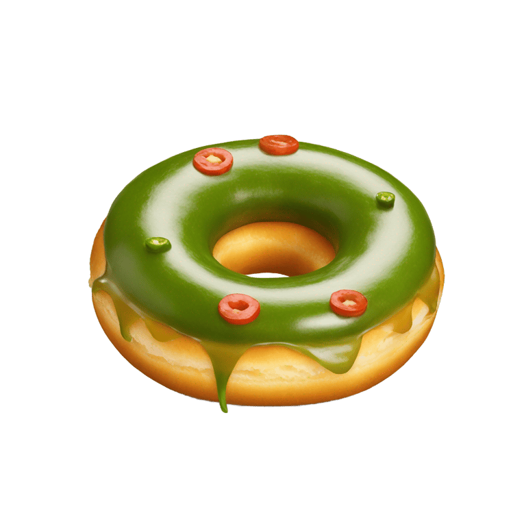 genmoji: Jalapeño in a donut