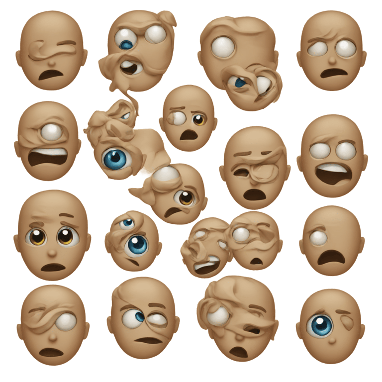 genmoji: Person with 5 eyes and one mouth