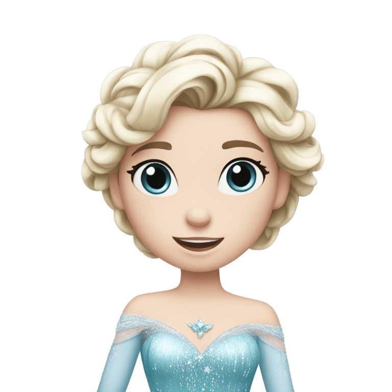 genmoji: Elsa hold  'A'