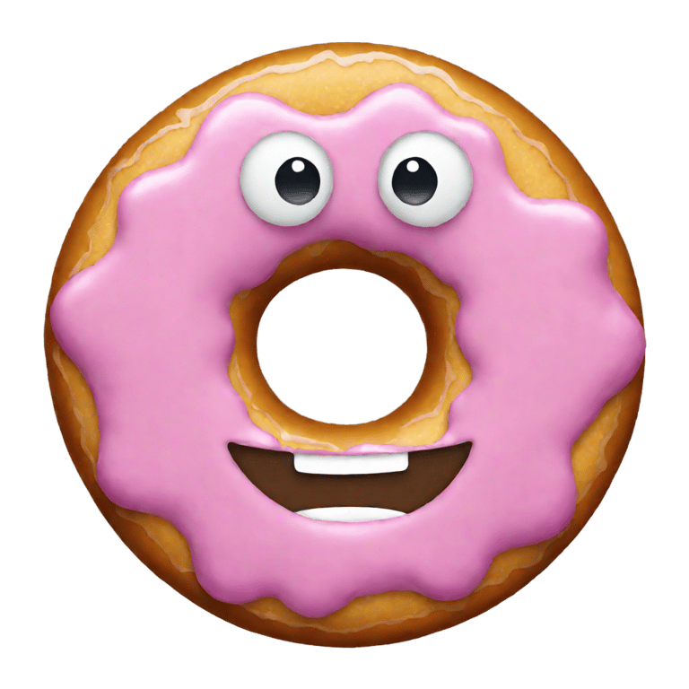 genmoji: simple donut smiling