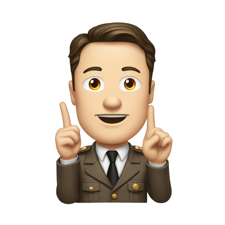 genmoji: Elon musk doing a hitler salute