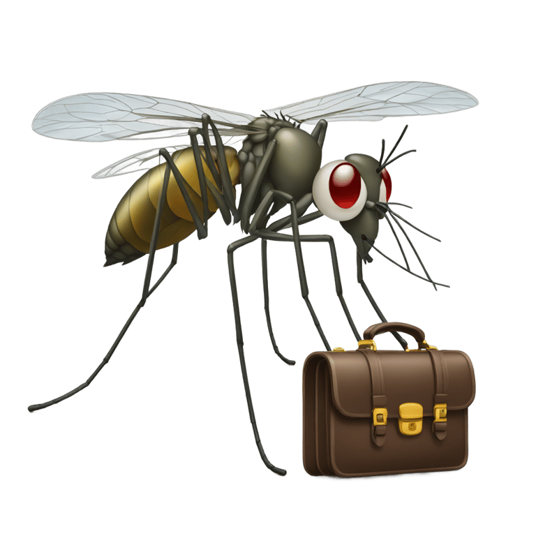 genmoji: Mosquito with briefcase