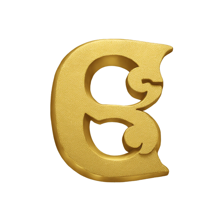 genmoji: letter g made out of gold