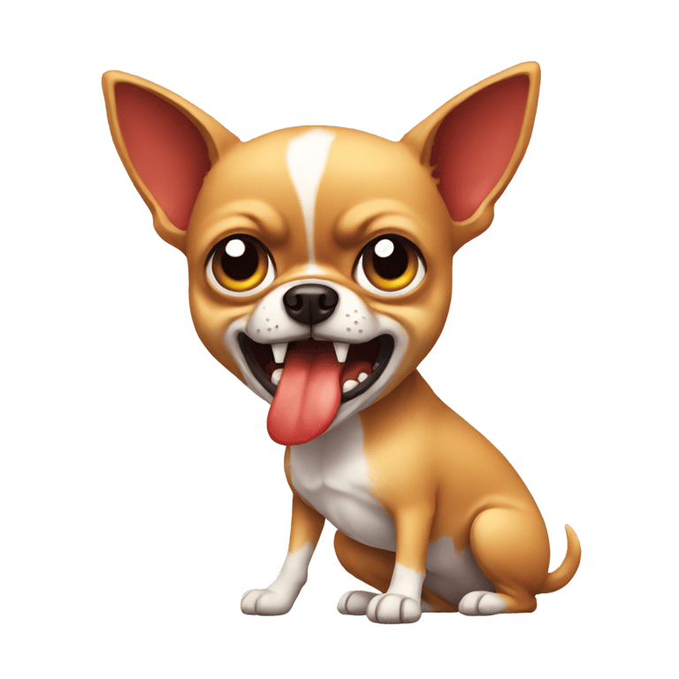 genmoji: angry bloody chihuahua