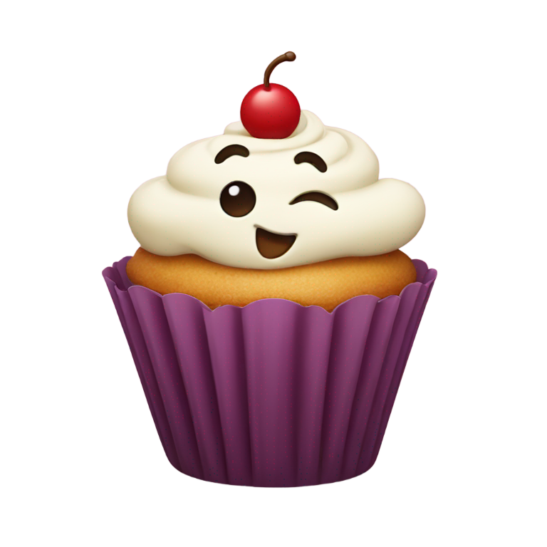 genmoji: dancing cupcake