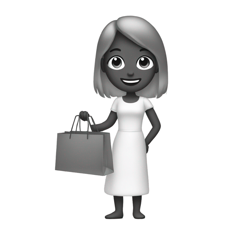 genmoji: monochrome shopping