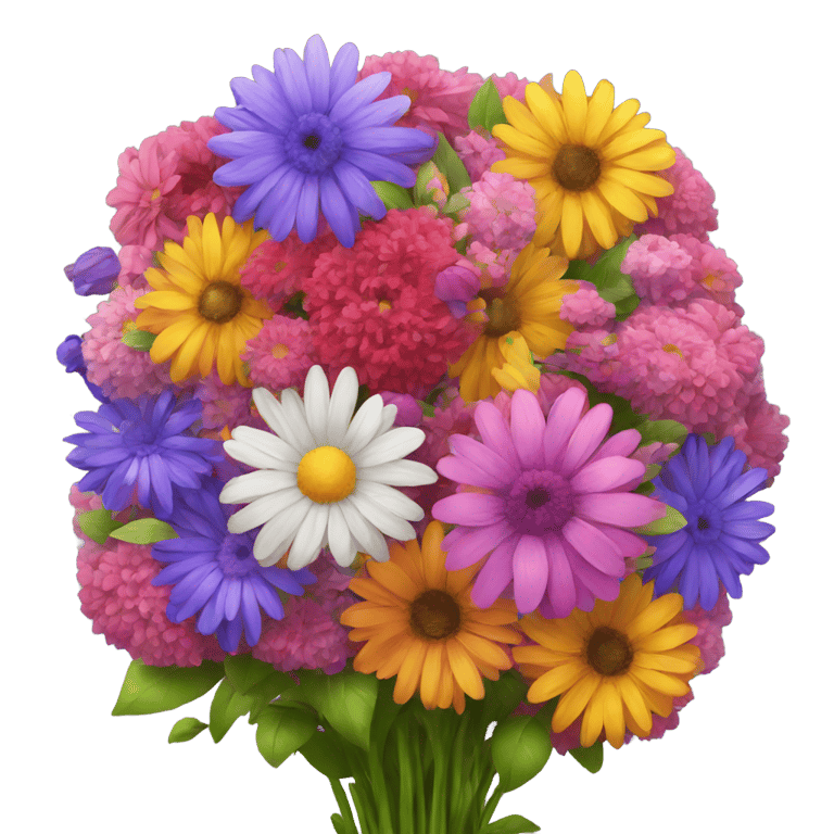 genmoji: big colorfull flower bouqet