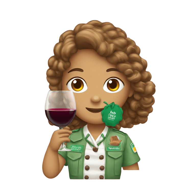 genmoji: Girl Scout cookie wine pairing badge