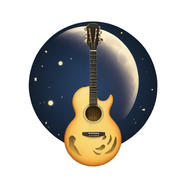 genmoji : guitare de lune