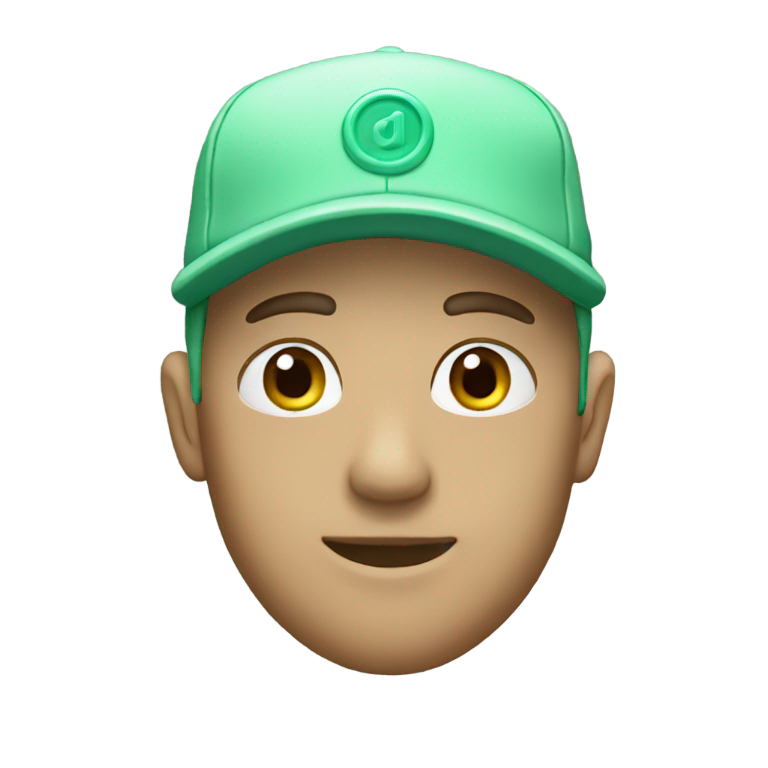 genmoji：薄荷绿棒球帽