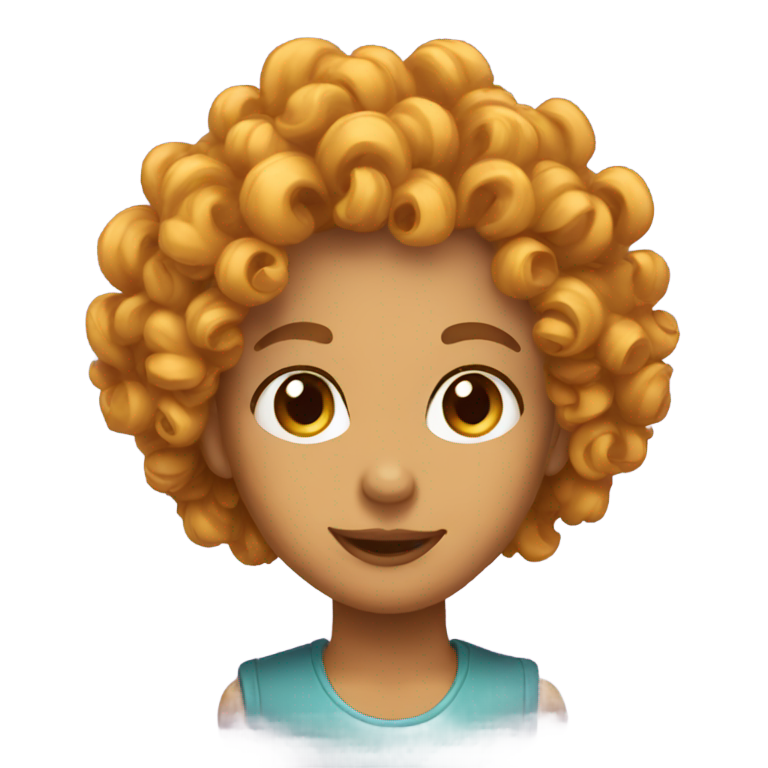 genmoji: Flirty curlyhead