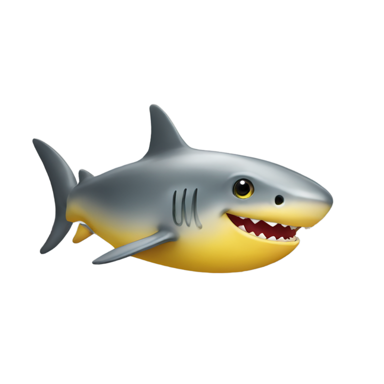genmoji: cute small yellow shark
