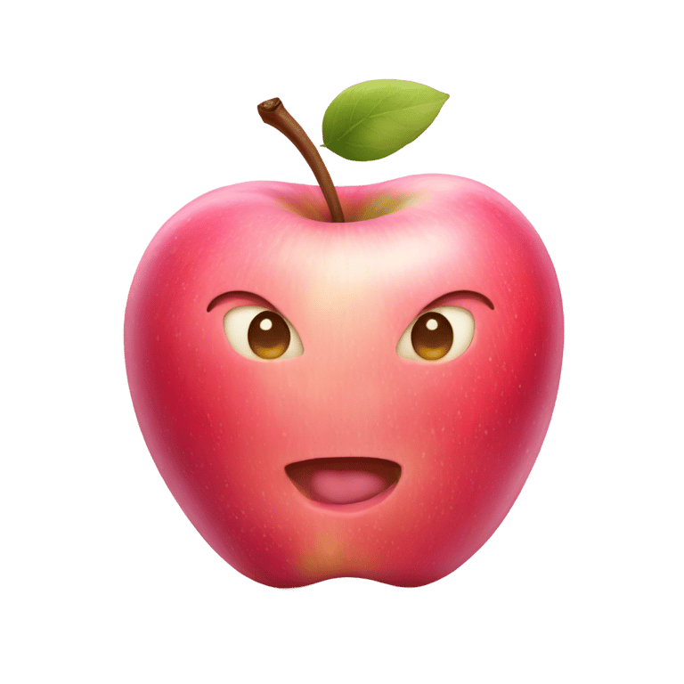 genmoji: a pink lady apple