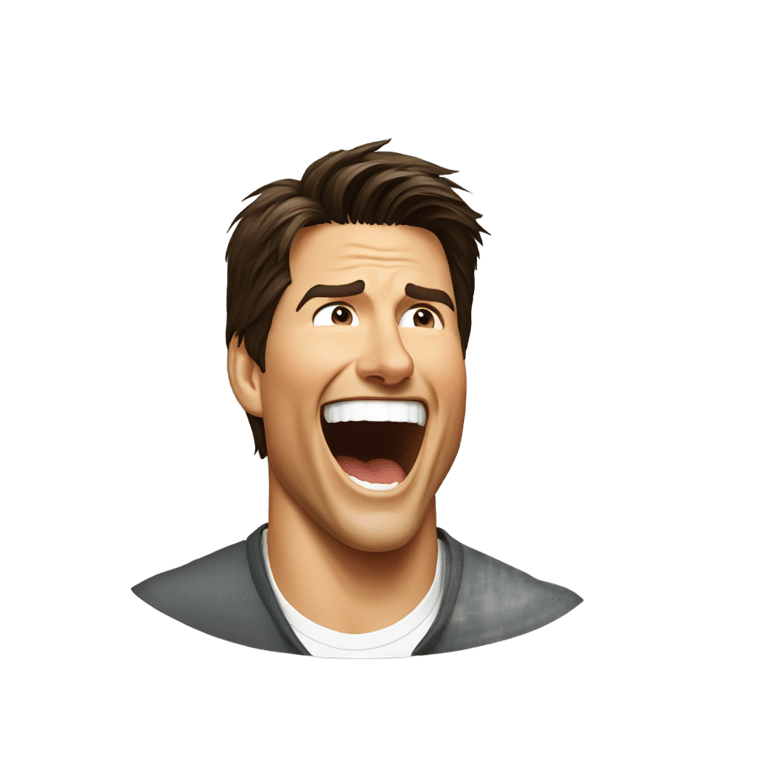 genmoji: tom cruise laughing