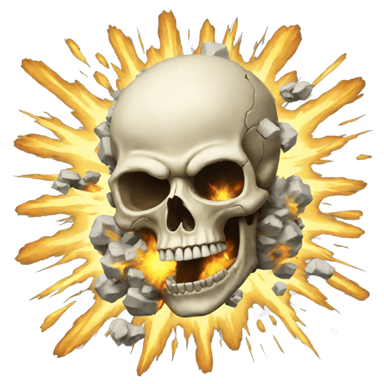 genmoji: Skull head explosion