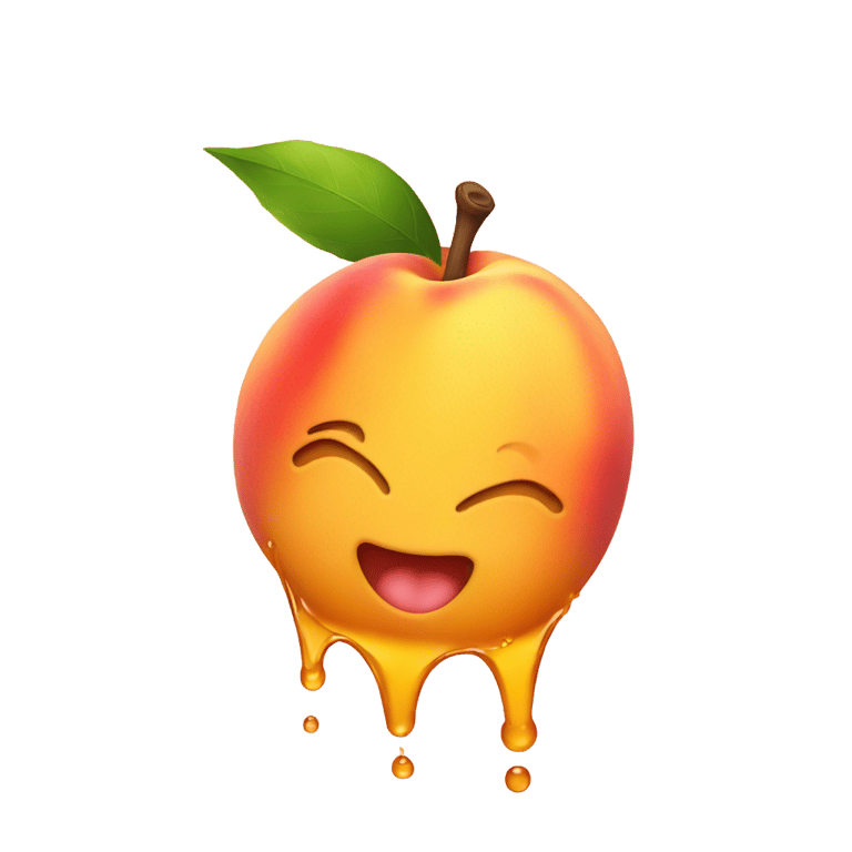 genmoji: peach dripping honey