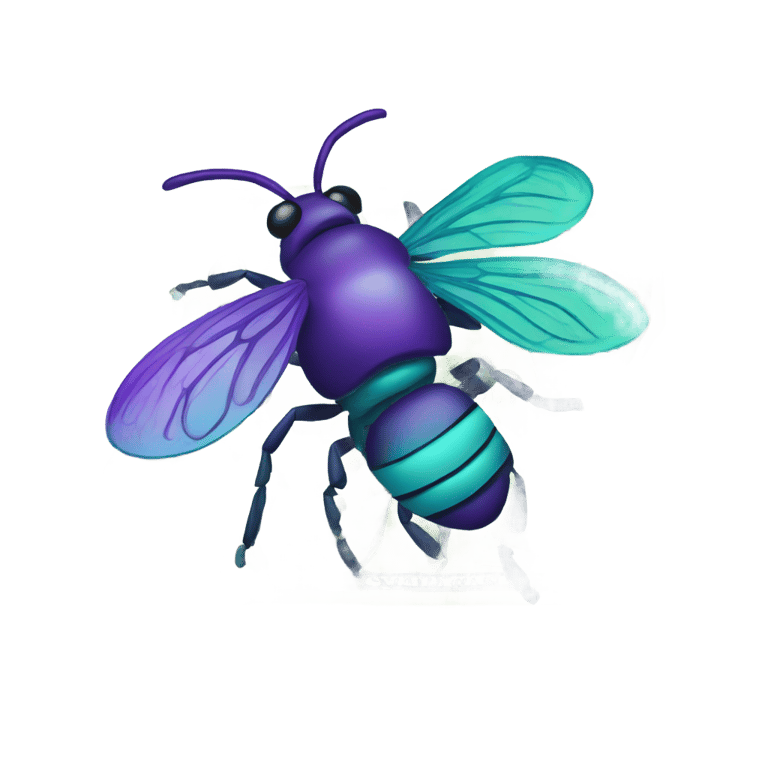 genmoji : Purple and teal dollar bill with hornet in the middle