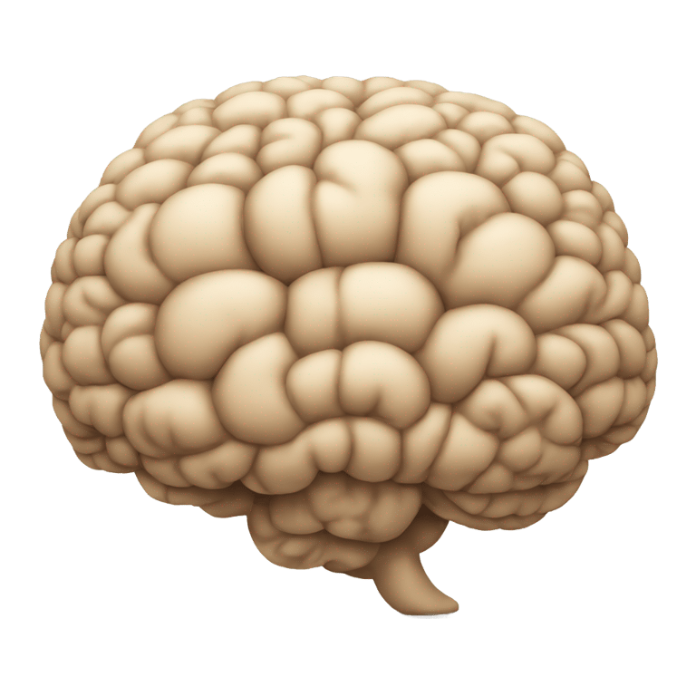 genmoji: a big brain with hair and a massive butt