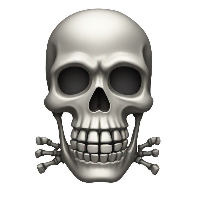 genmoji: Metal Skeleton