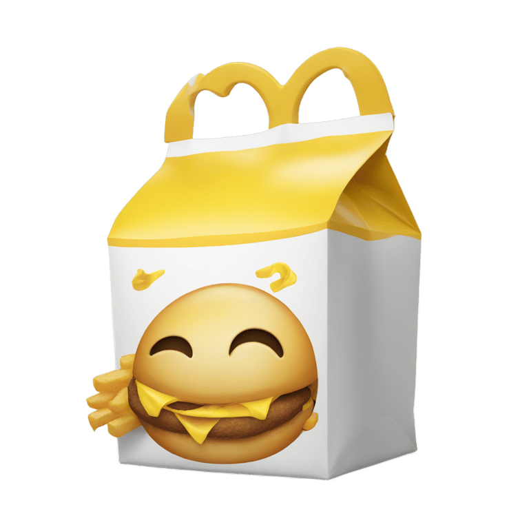 絵文字：The happy meal mascot being depressed