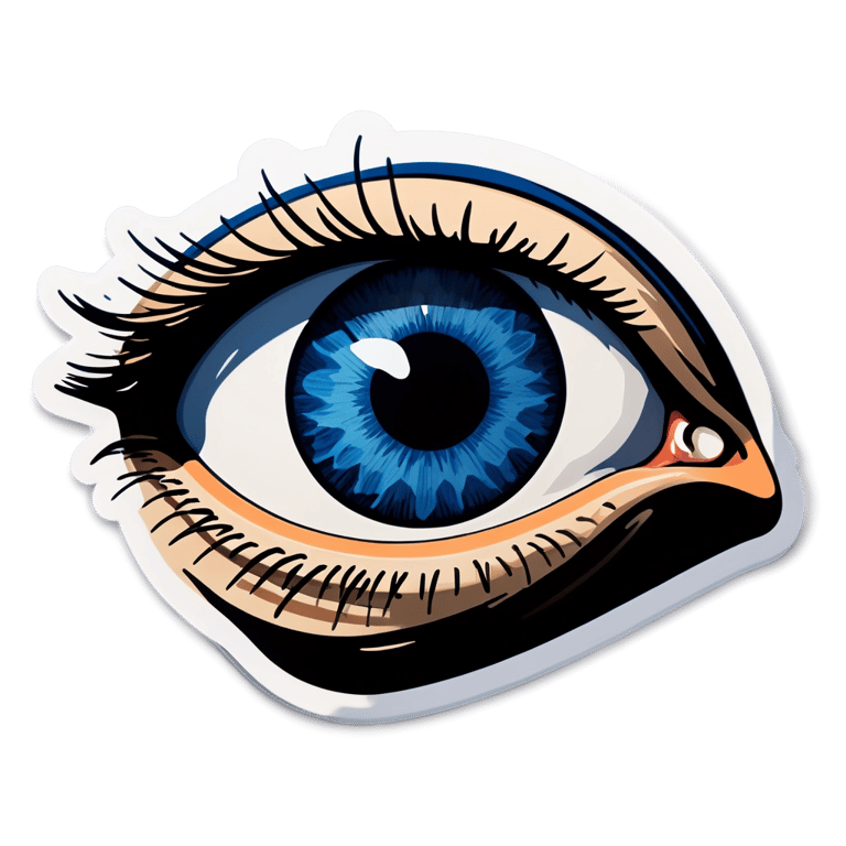 genmoji: Blue eye sketch