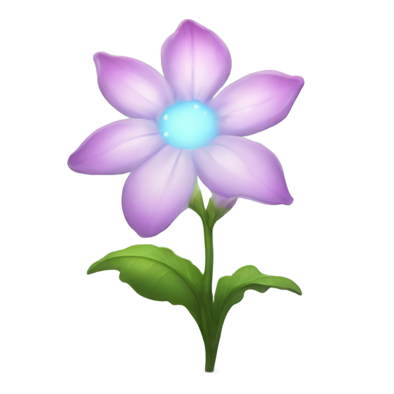 genmoji: glowing moon flower