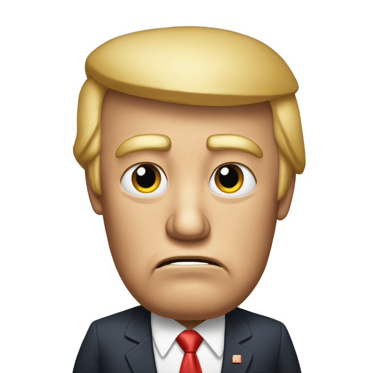 genmoji: Donald trump with a look of disgust