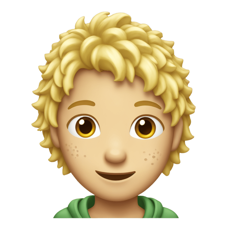 genmoji: Dinasour with blond hair and freckles