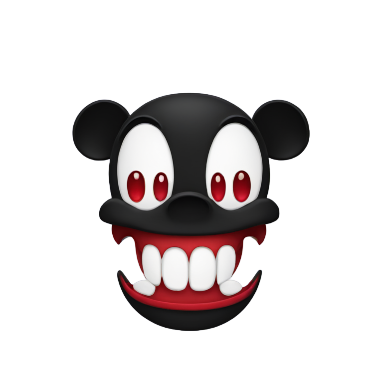 genmoji : Mickey Mouse maléfique