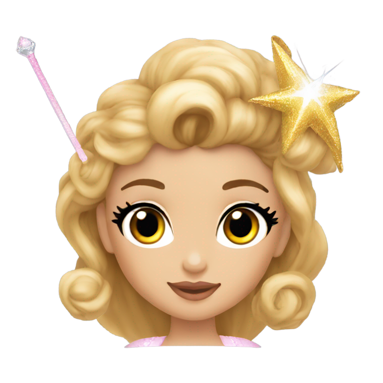 絵文字：アリアナ・グランデが魔法の杖を持つグリンダとして
