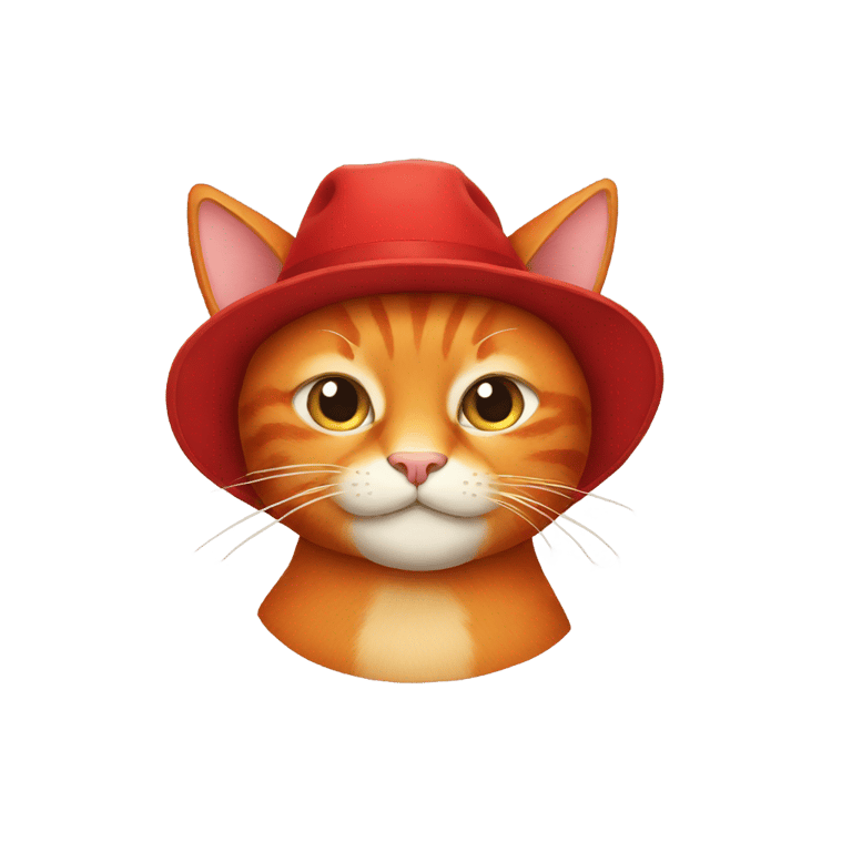 genmoji: red cat hat