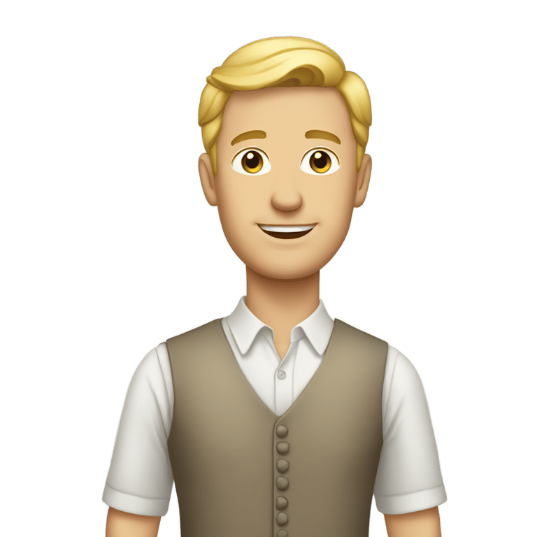 genmoji: white man in dress