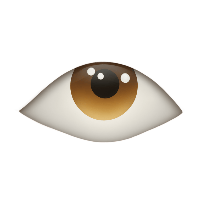 genmoji: White and brown circle shape eye