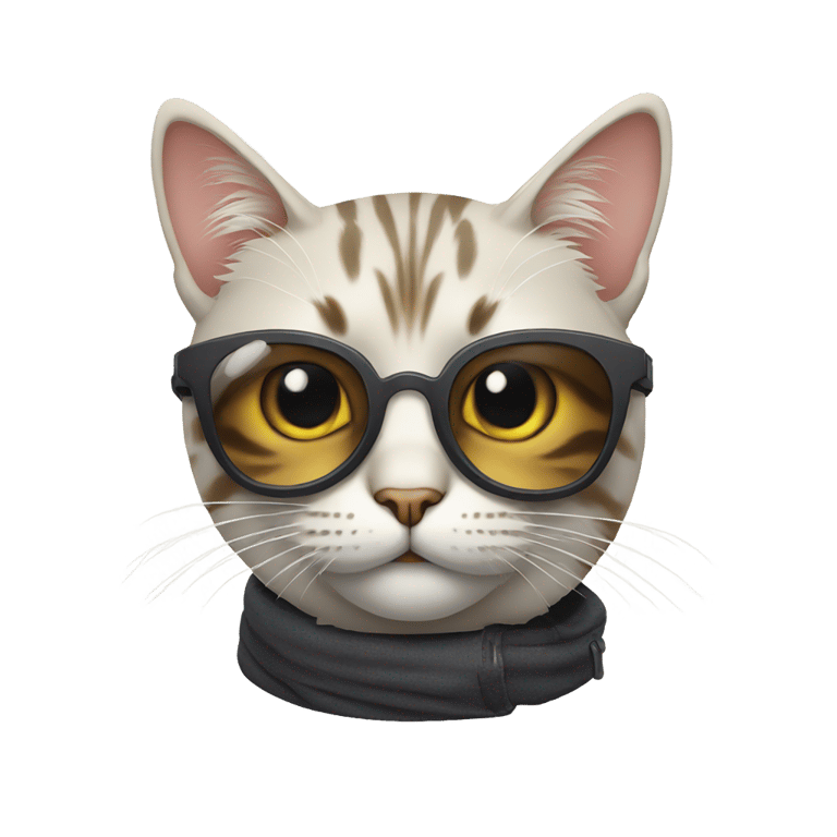 genmoji: a cat looking cool