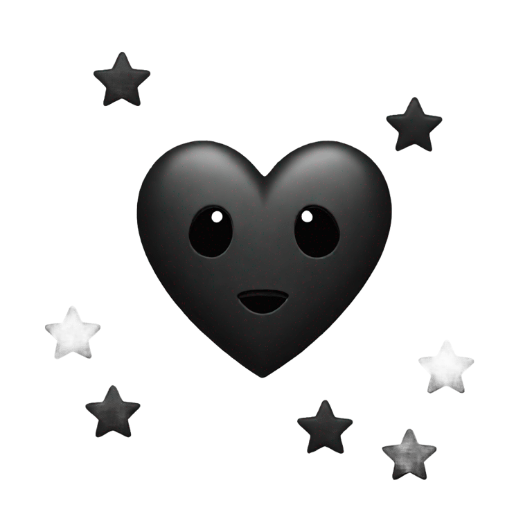 絵文字：black heart with stars