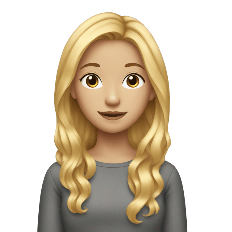 genmoji: Teenage girl with Warm Blond hair