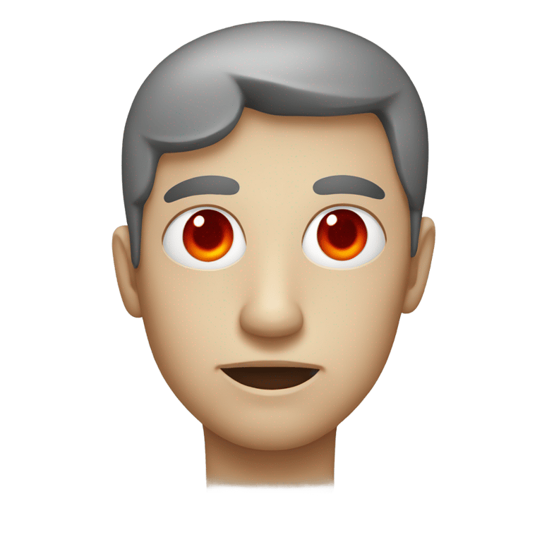 genmoji: A person with bloodshot eyes.