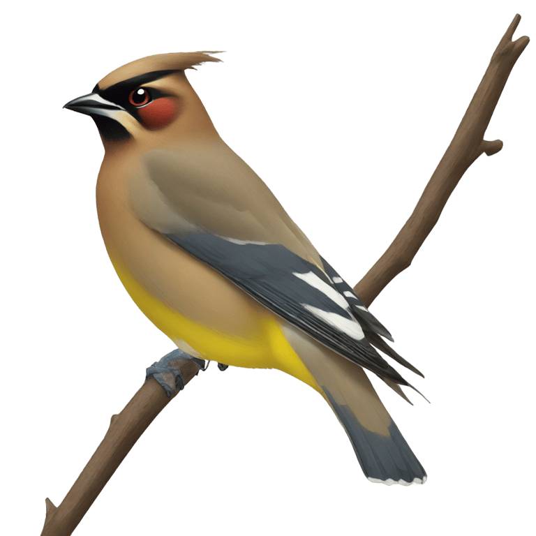 genmoji：Cedar Waxwing