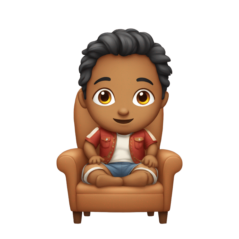 絵文字：indian toddler sitting in chair