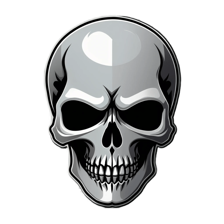 genmoji: A metal skull